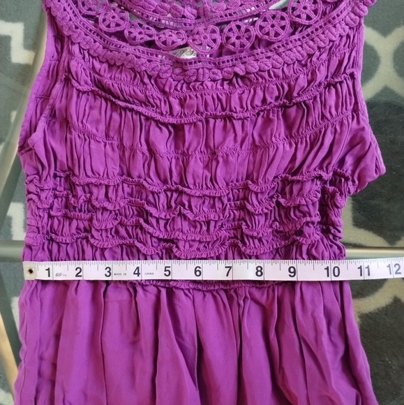 Embroidered purple dress by MLLP Max Studios - Picture 6 of 7